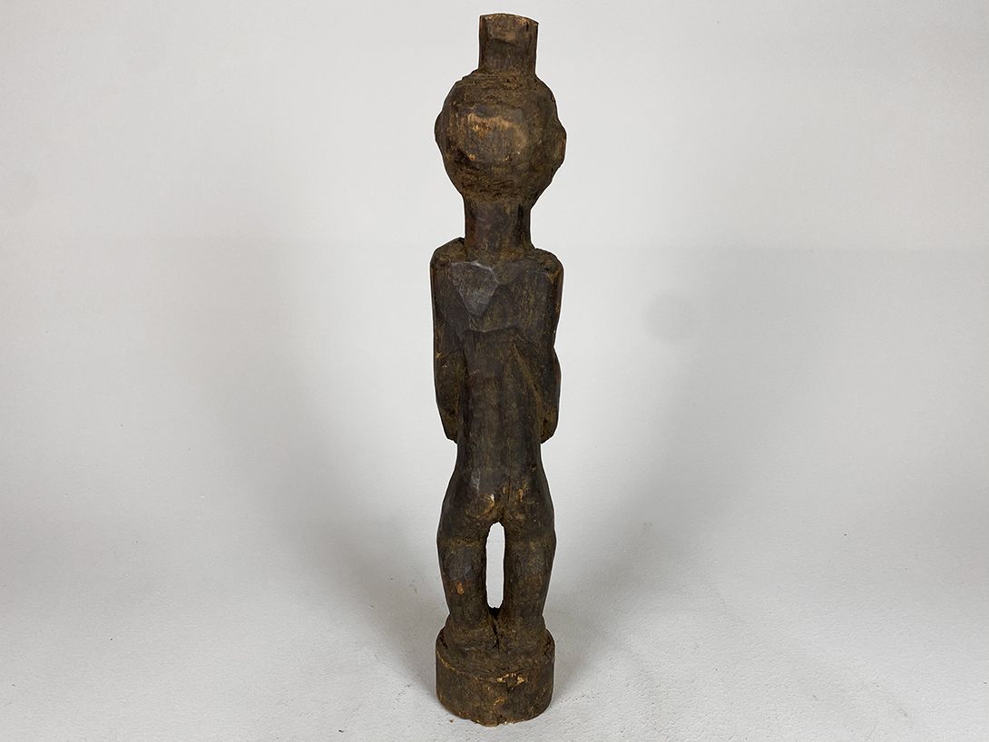 Foto Carved African Sculpture, Man Standing h58