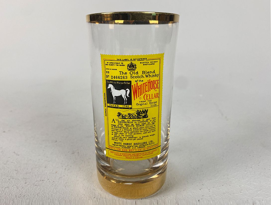 Foto Glass Set With Alcohol Branding and Gold Rim h13