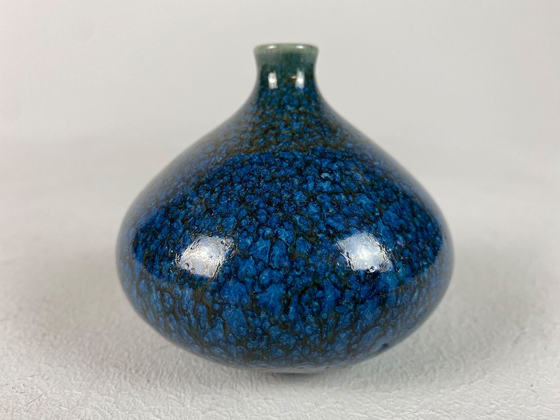 Foto Blue Ceramic Mini Vase h7 B5