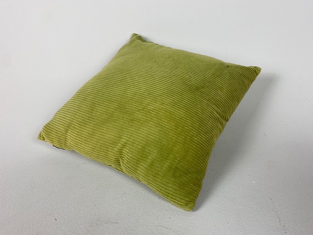 Foto Green Striped Velvet Pillow 35x35cm