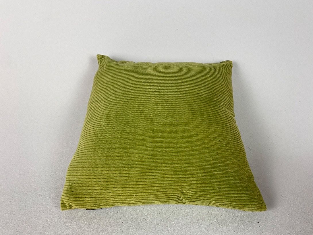 Foto Green Striped Velvet Pillow 35x35cm