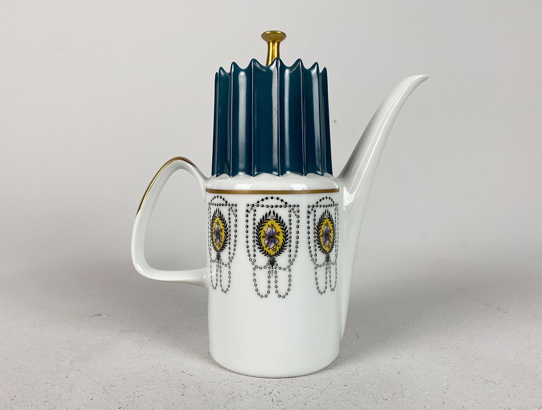 Foto Porcelain Coffee Mokka Pot Prague 1955