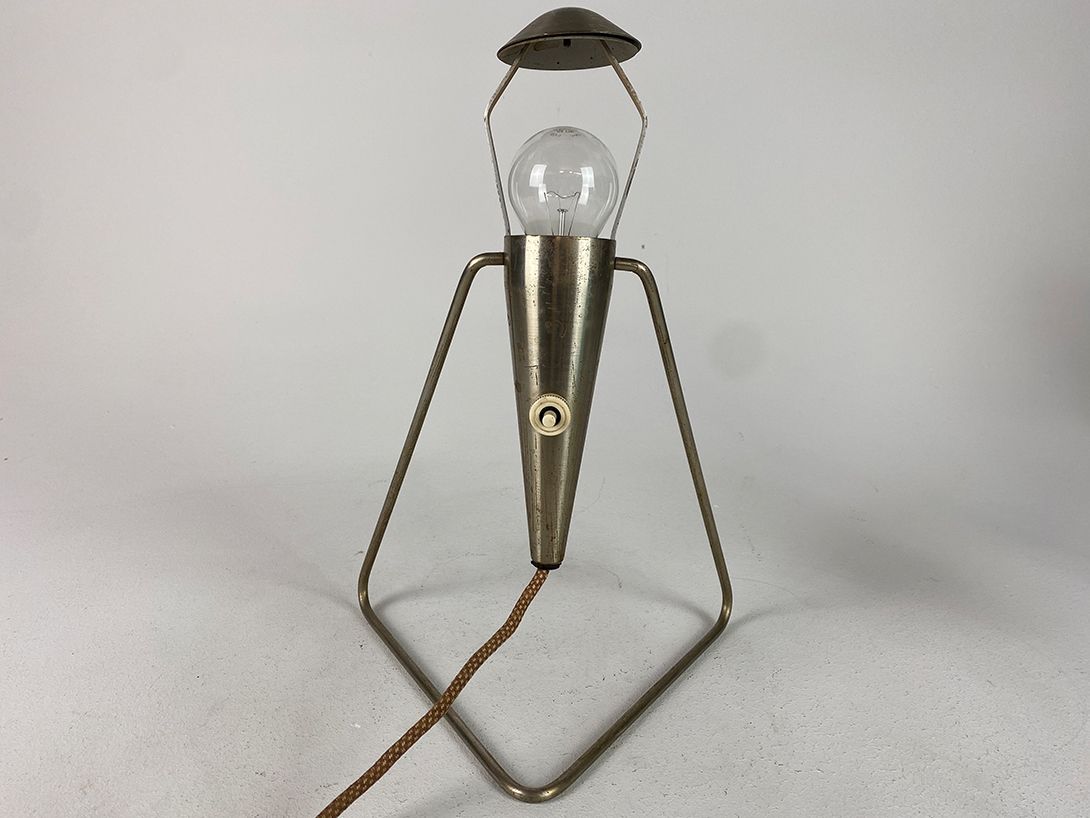 Foto Adjustable Chrome Space Age Metal Desk Lamp h43