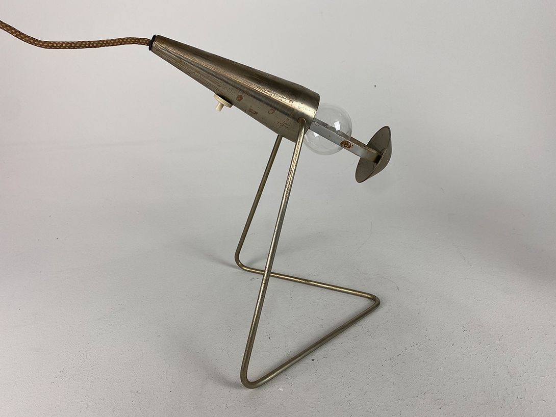 Foto Adjustable Chrome Space Age Metal Desk Lamp h43
