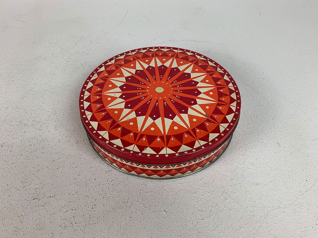 Foto Round Orange Tin Box ø20cm