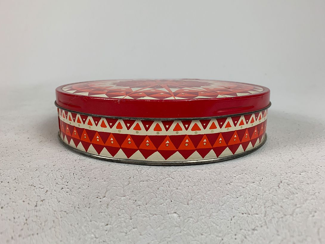 Foto Round Orange Tin Box ø20cm