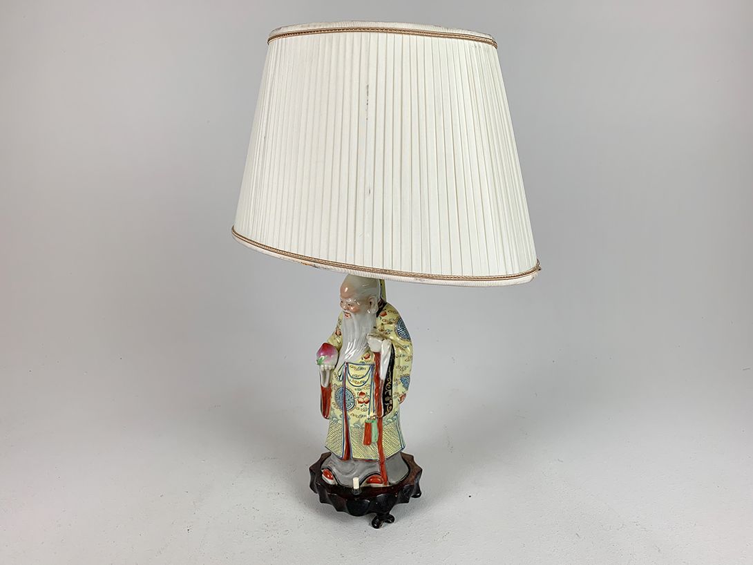 Foto Chinese Porcelain Sculpture Table Lamp h50 //