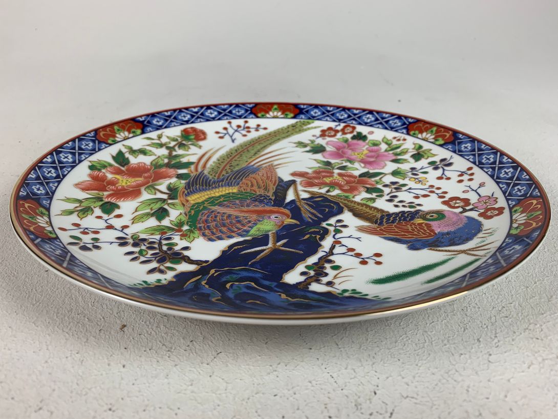 Foto Chinese Porcelain Wall Plate Pheasants ø26