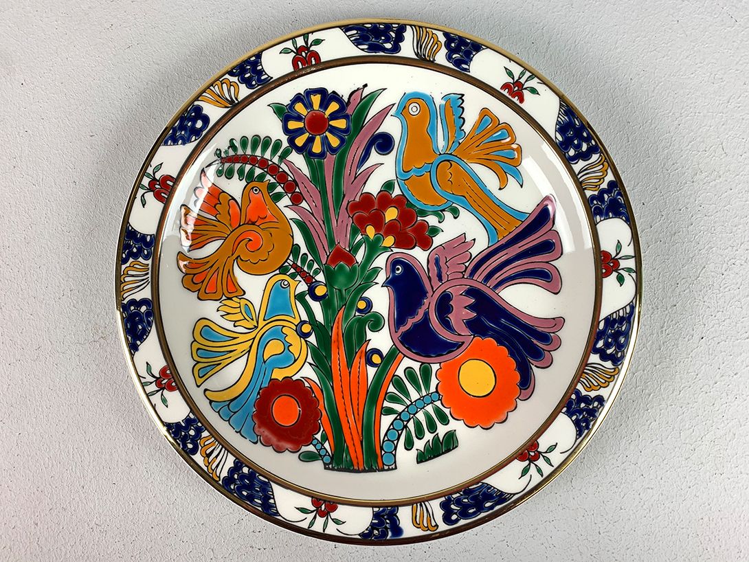 Foto Ceramica Olympia Colorful Porcelain Wall Plate Greece ø25