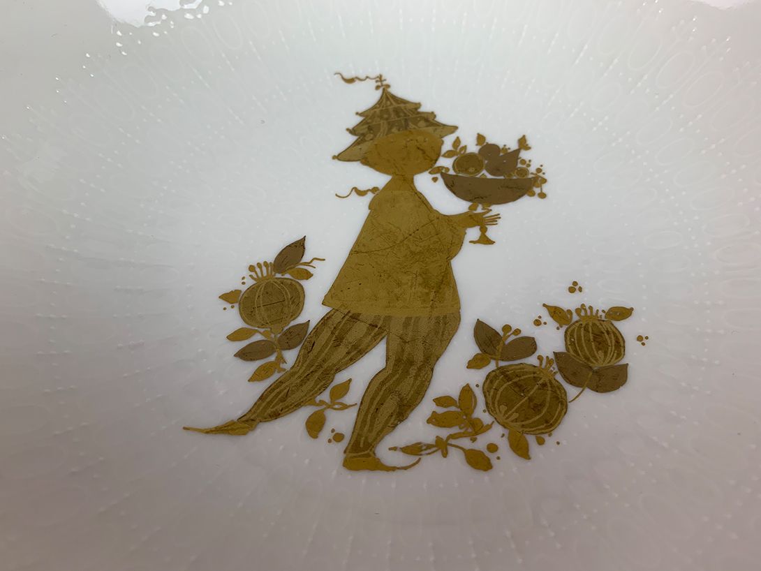 Foto Rosenthal Porcelain Bowl with Golden Boy ø19