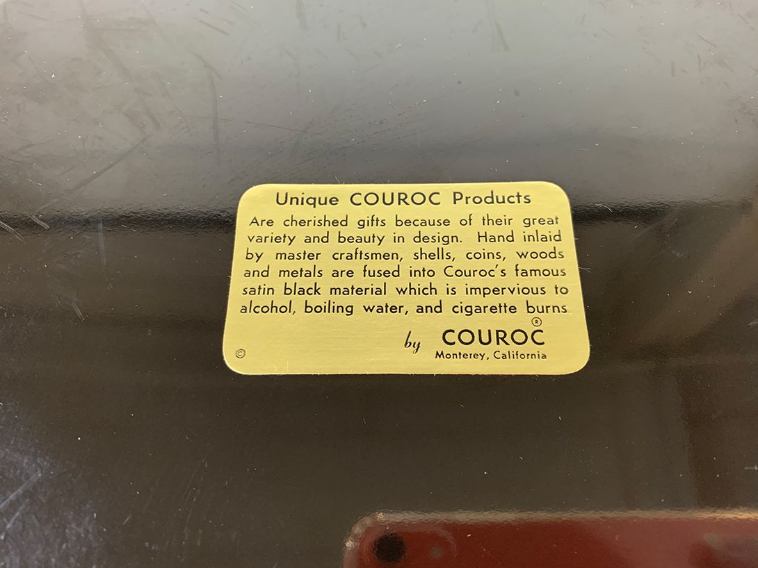 Foto Black Couroc Decorative Tray Cable Car California ø26