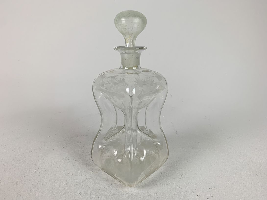 Foto Big Holmegaard Carafe with Ground-Glass Ornament h27