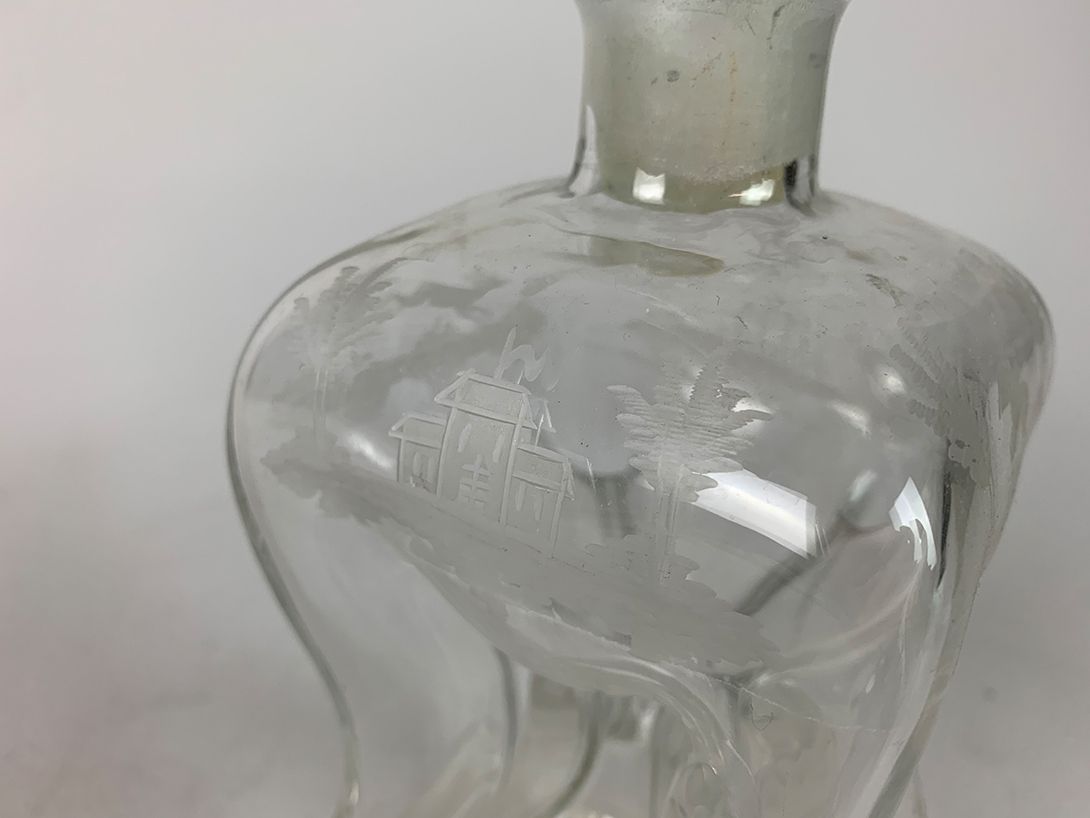 Foto Big Holmegaard Carafe with Ground-Glass Ornament h27
