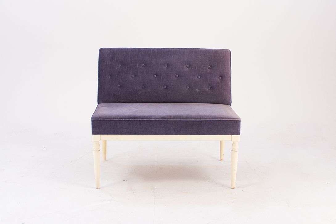 Foto Small Purple Velvet Bench