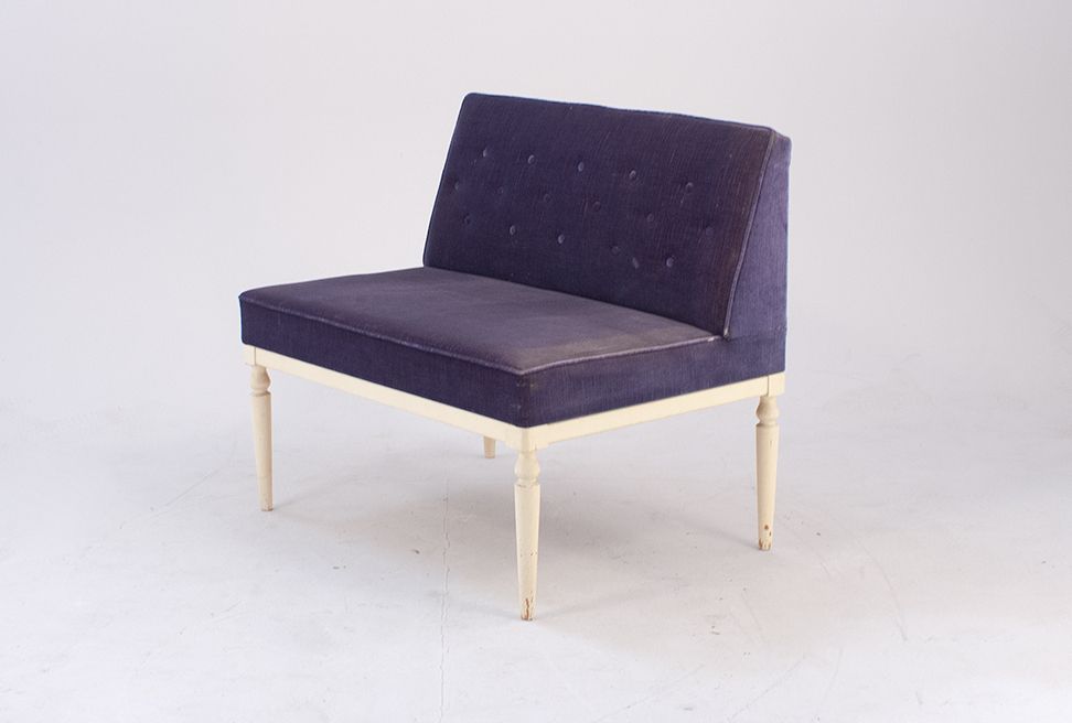 Foto Small Purple Velvet Bench