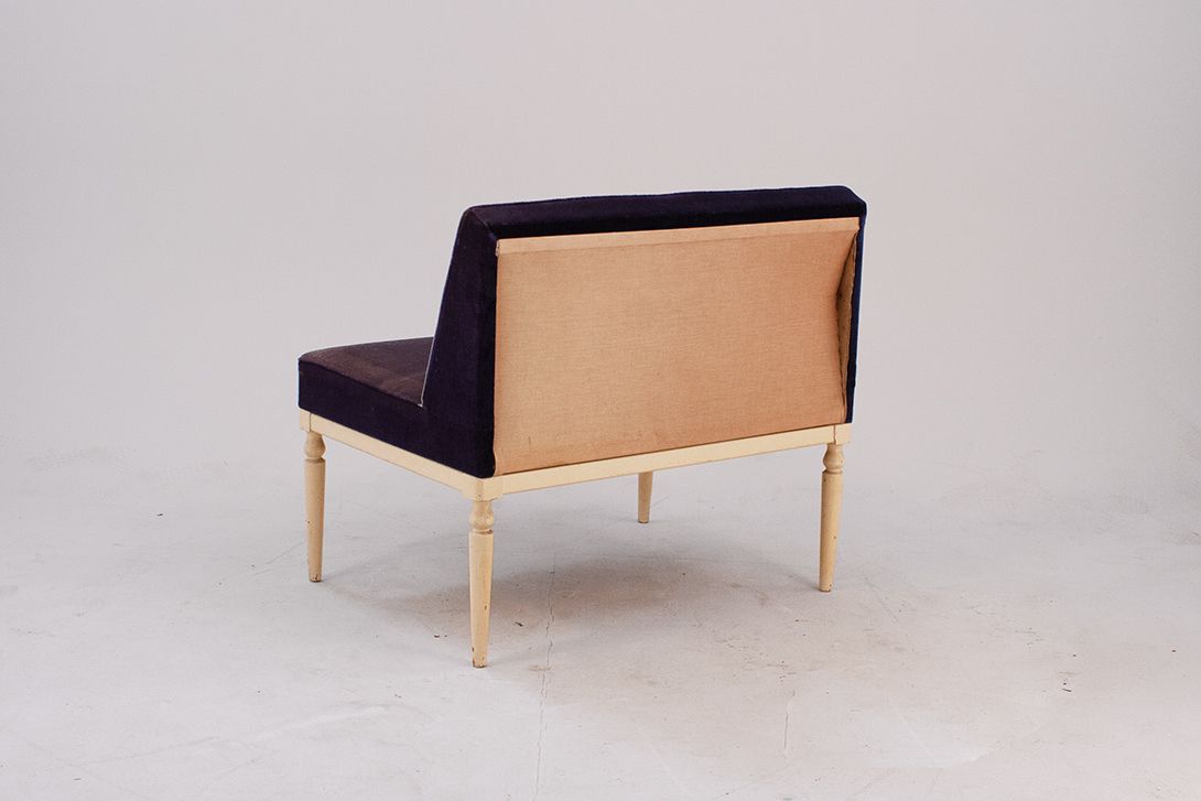 Foto Small Purple Velvet Bench