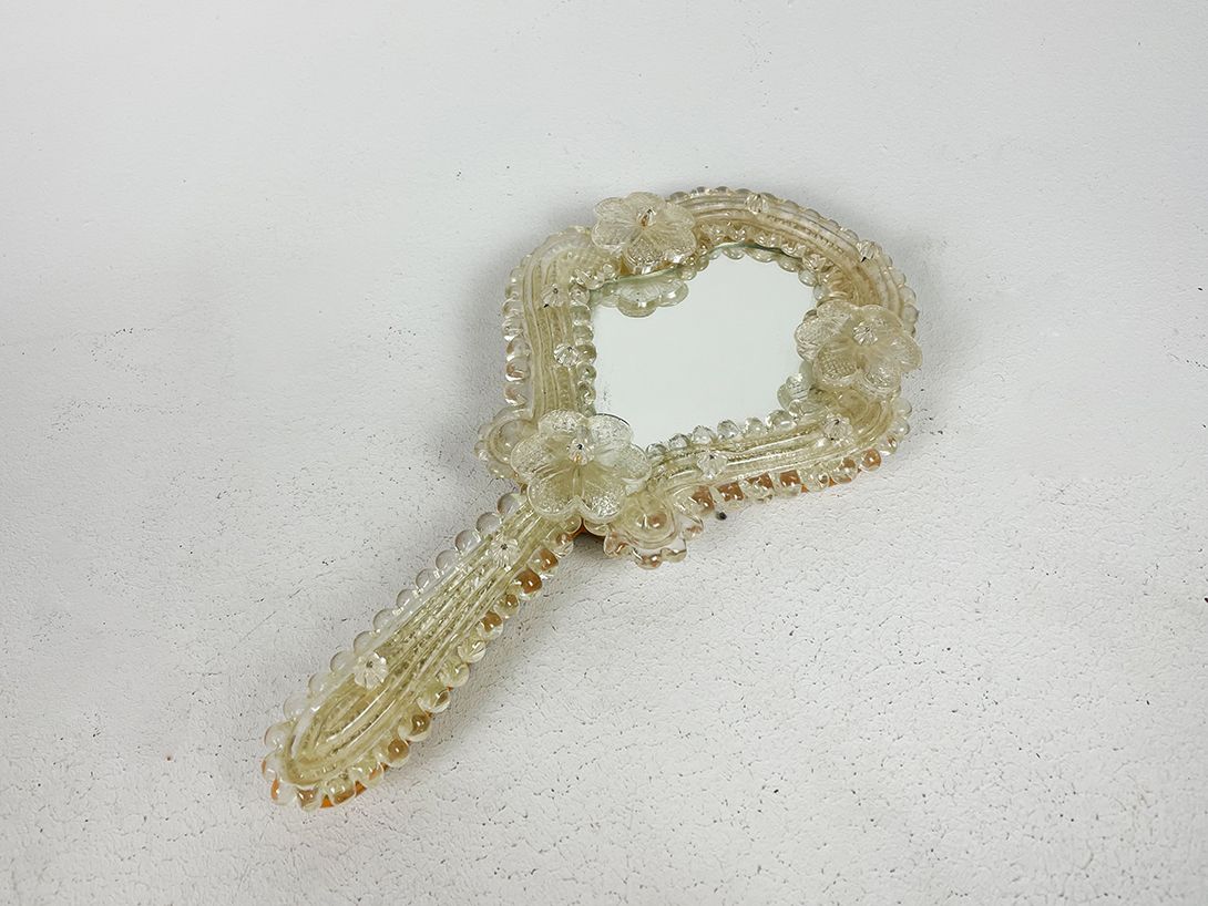Foto Fragile Handheld Murano Glass Mirror