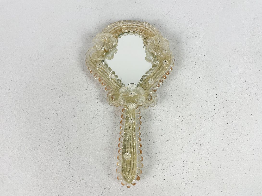 Foto Fragile Handheld Murano Glass Mirror