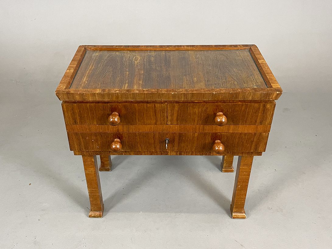 Foto Small Bedside Drawer with Glass Top h58x66x36