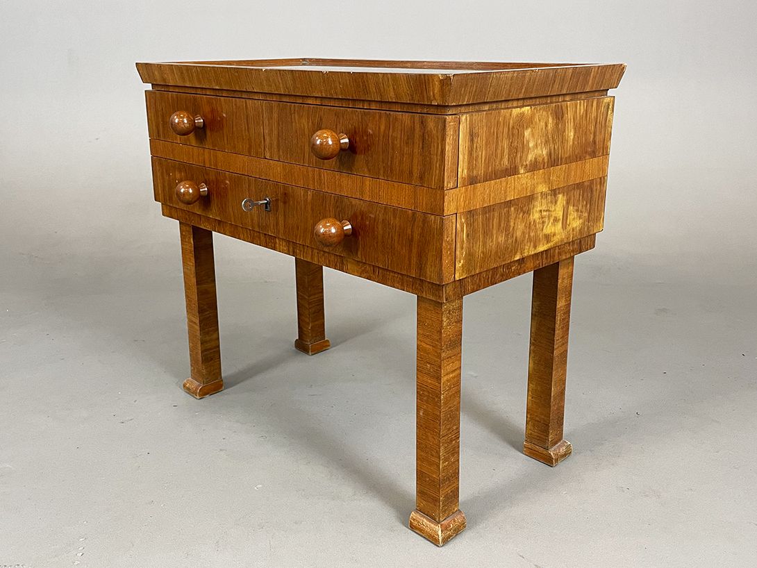 Foto Small Bedside Drawer with Glass Top h58x66x36