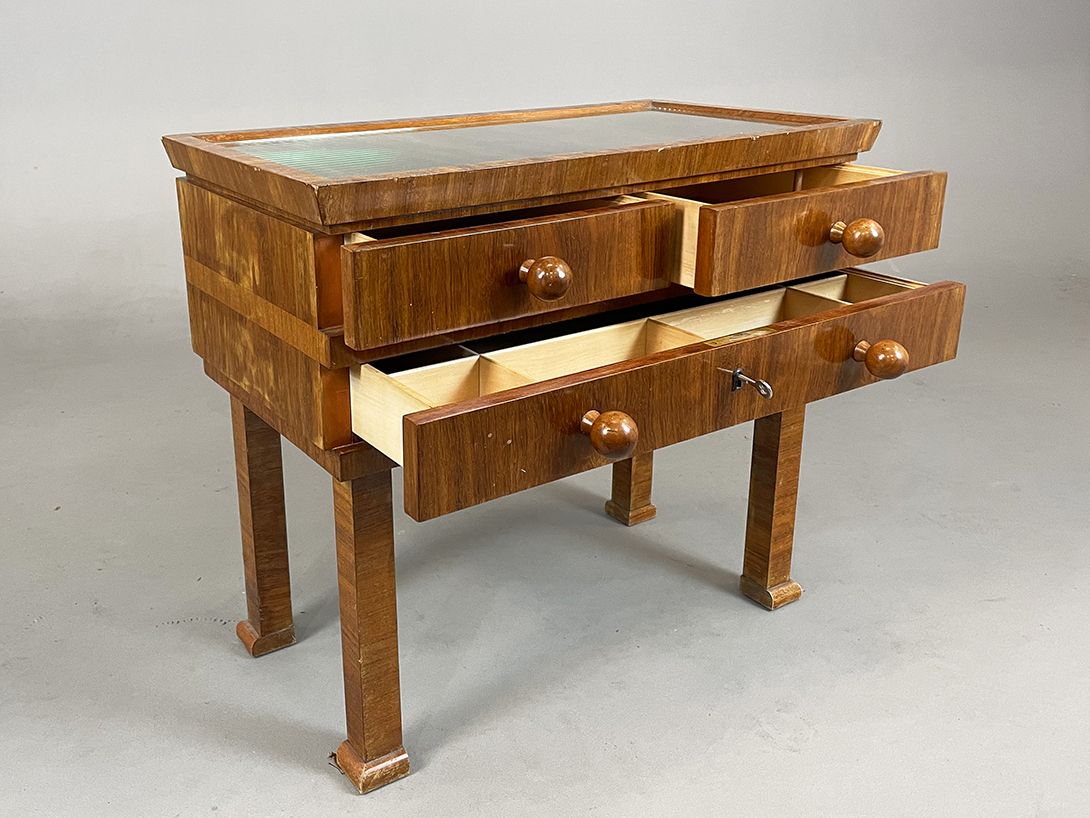 Foto Small Bedside Drawer with Glass Top h58x66x36