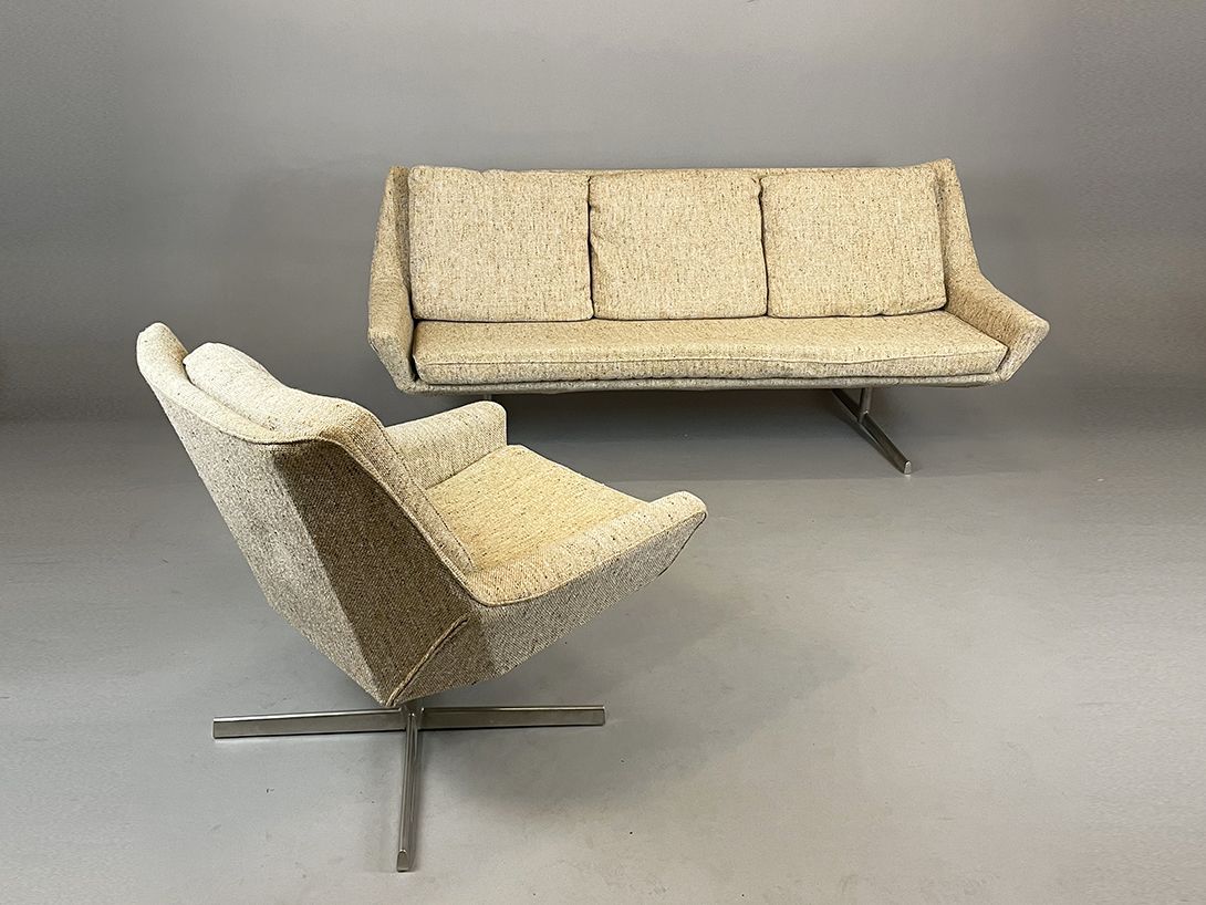 Foto Wilhelm Knoll by Bert Lieber Beige Sofa 3-Seater 1961