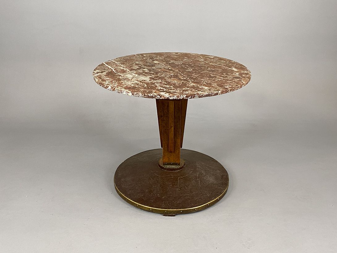 Foto Round Art Deco Bistro Table Marble Top Dresden 1925 h75x90