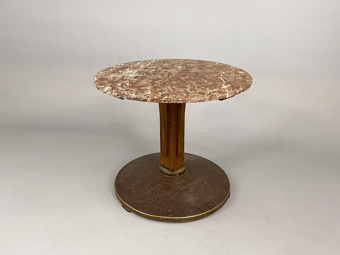 Foto Round Art Deco Bistro Table Marble Top Dresden 1925 h75x90