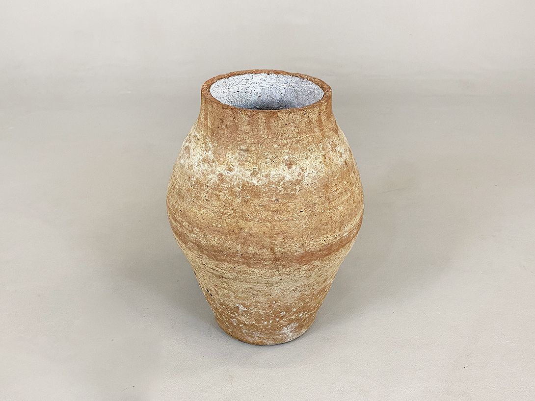 Foto Light Brown Stoneware Vase h38 D3