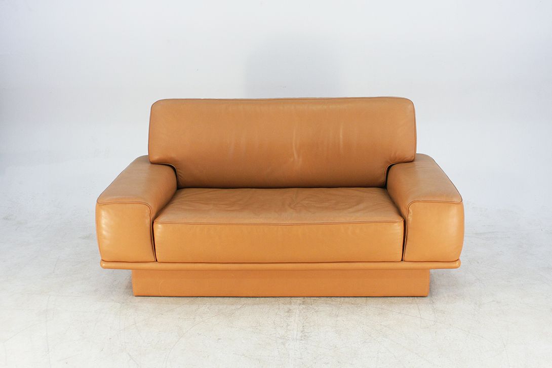 Foto Cognac Leather Sofa
