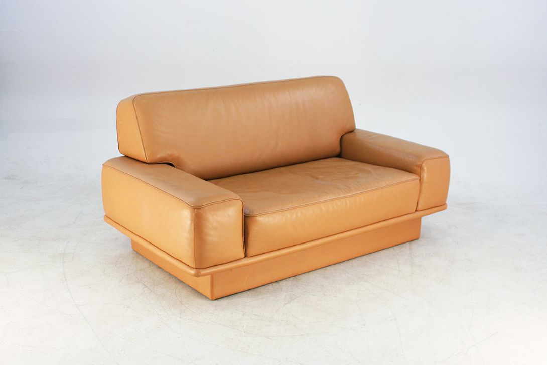 Foto Cognac Leather Sofa