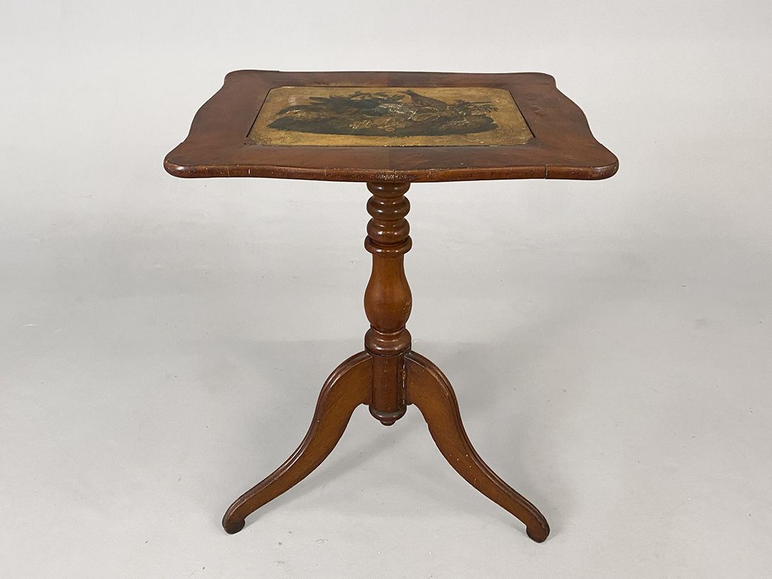 Foto Side Table with Still Life Painted on Surface h65x51x42