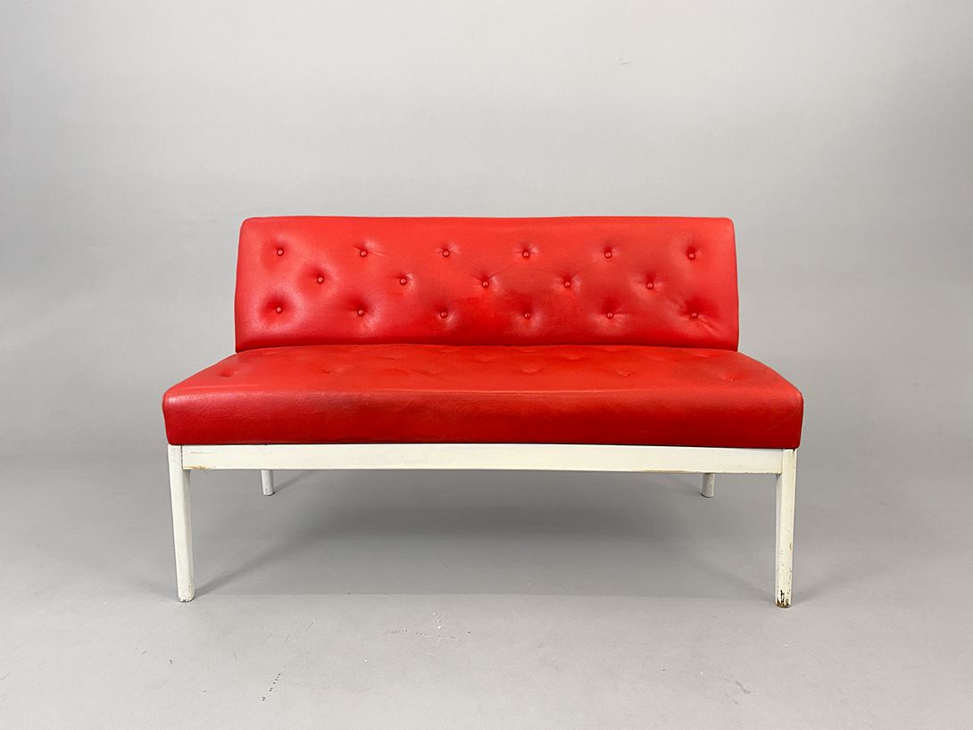 Foto Bright Red American Fifties Diner Sofa