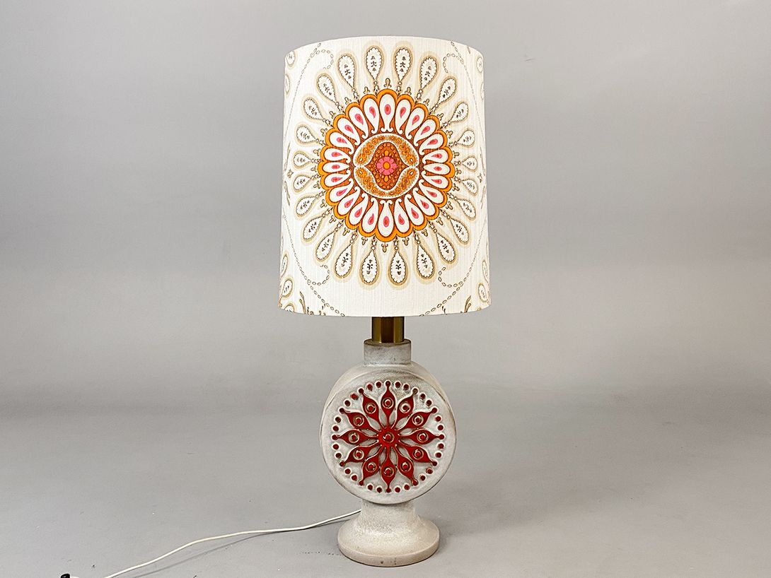 Foto Tall Hippie Ceramic Art Table Lamp h103
