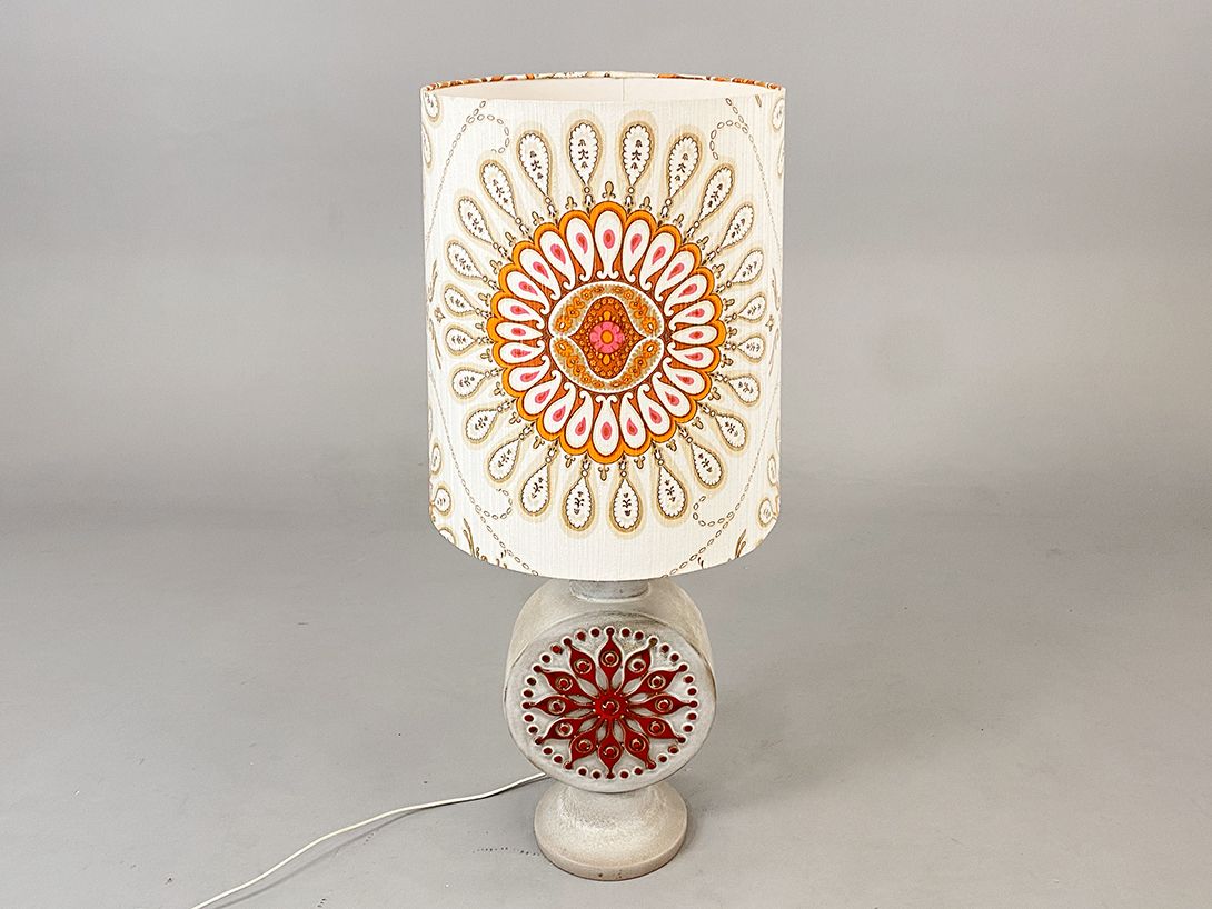 Foto Tall Hippie Ceramic Art Table Lamp h103