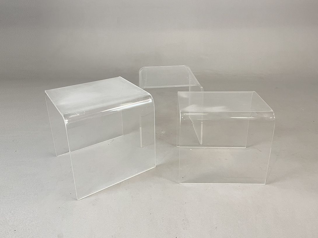Foto Square Plexi Nesting Tables h36-40