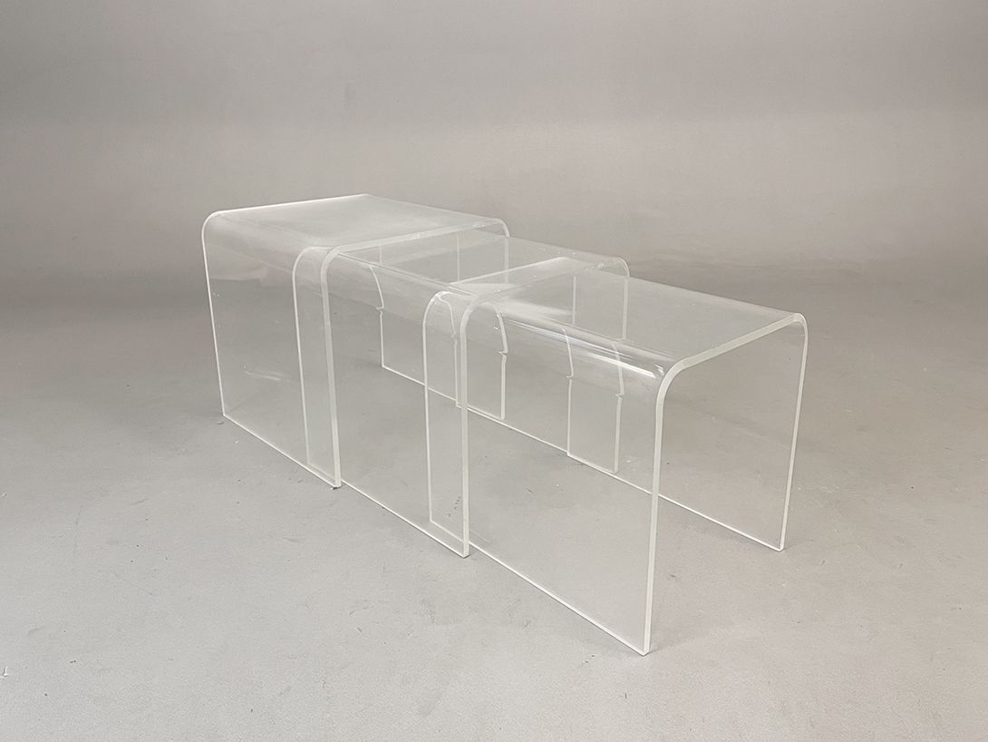 Foto Square Plexi Nesting Tables h36-40