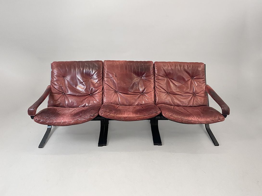 Foto Ingmar Relling Siesta Berry Leather Modular Sofa Seat