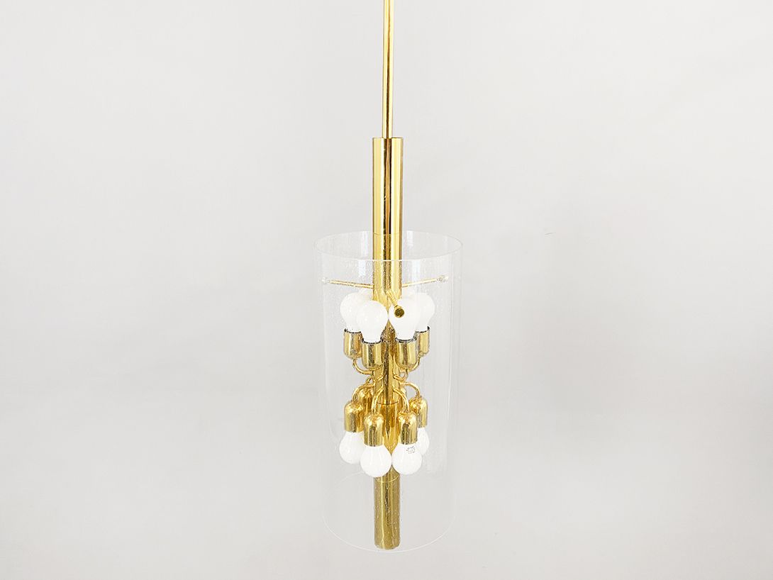 Foto Glass Shield Brass Lamp h140