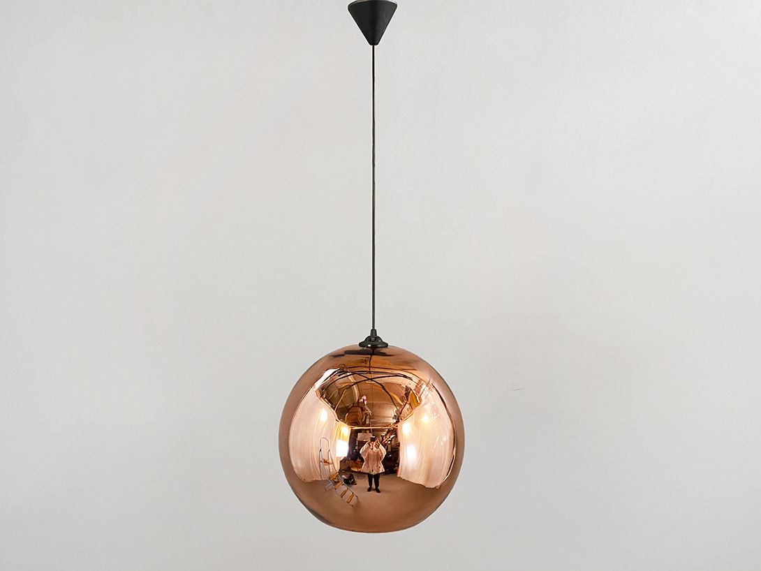 Foto Copper Plated Glass Ball Pendant Lamp ø40