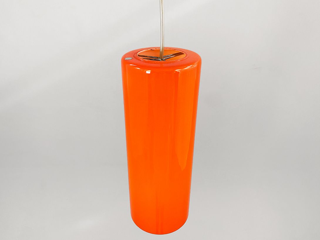 Foto Orange Glass Tube Pendant Lamp h31