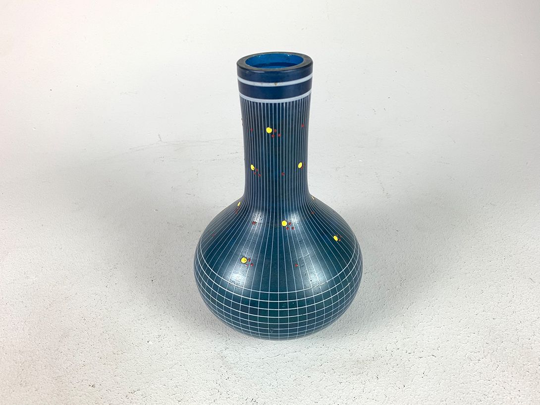 Foto Blue Glass Vase Spreewald 1925 h25