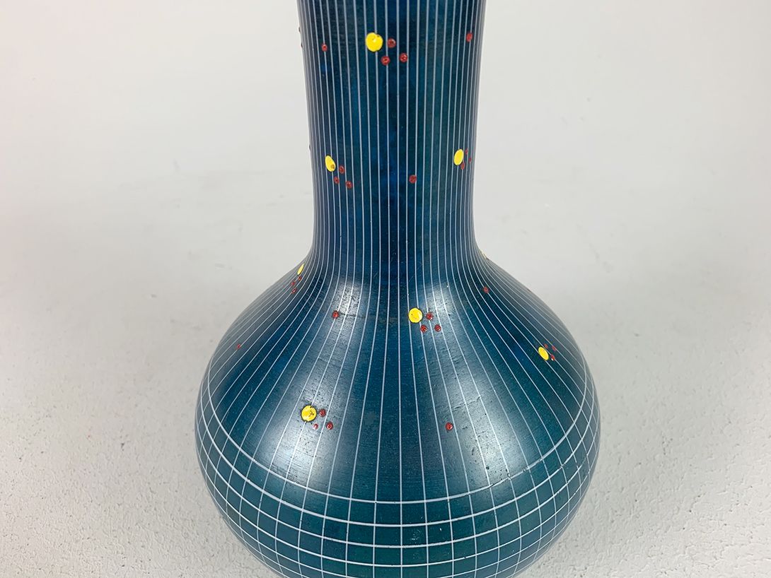 Foto Blue Glass Vase Spreewald 1925 h25