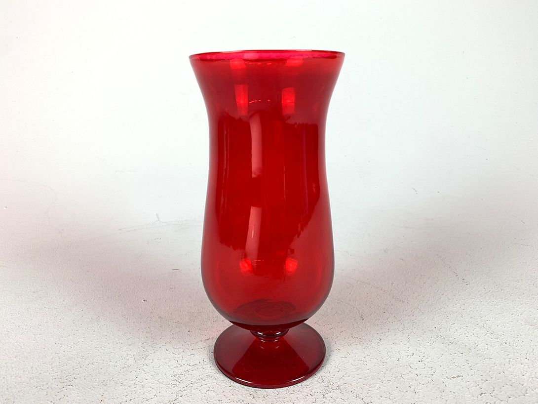 Foto Bright Red Glass Vase h22