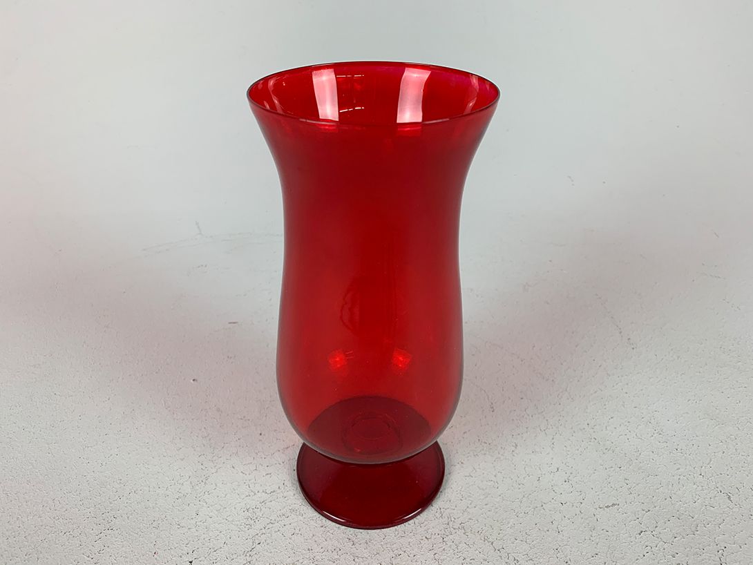 Foto Bright Red Glass Vase h22