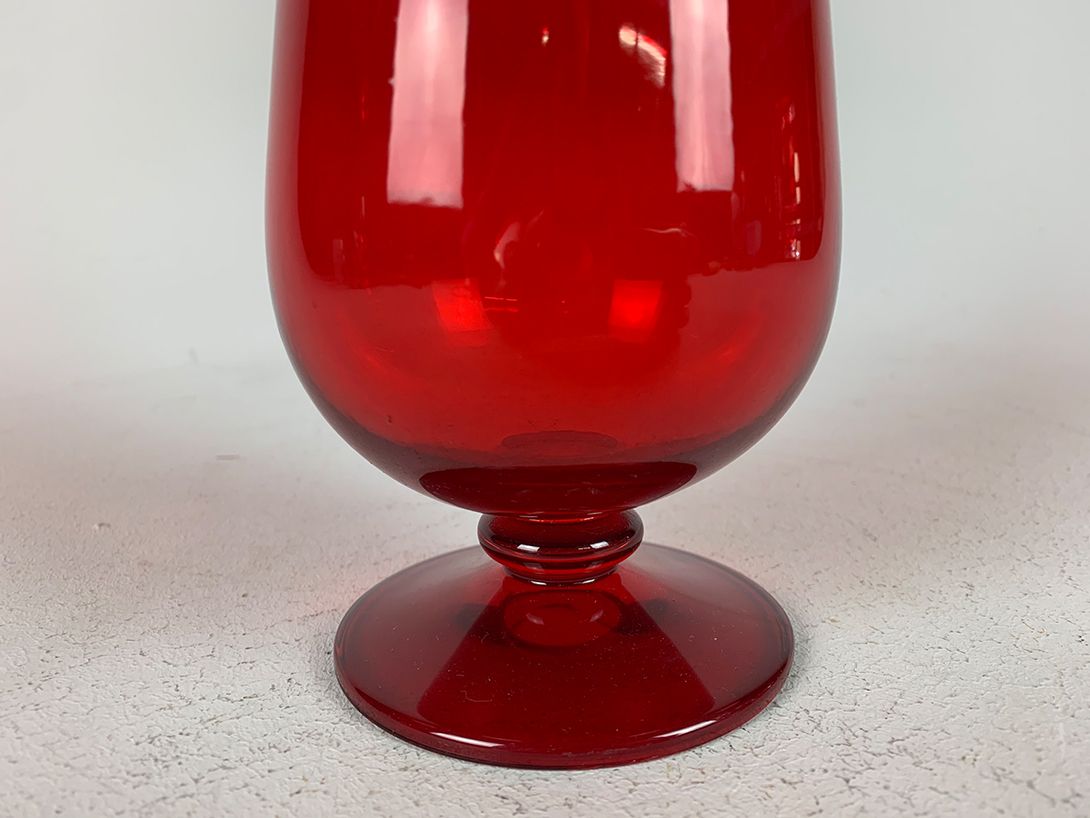 Foto Bright Red Glass Vase h22