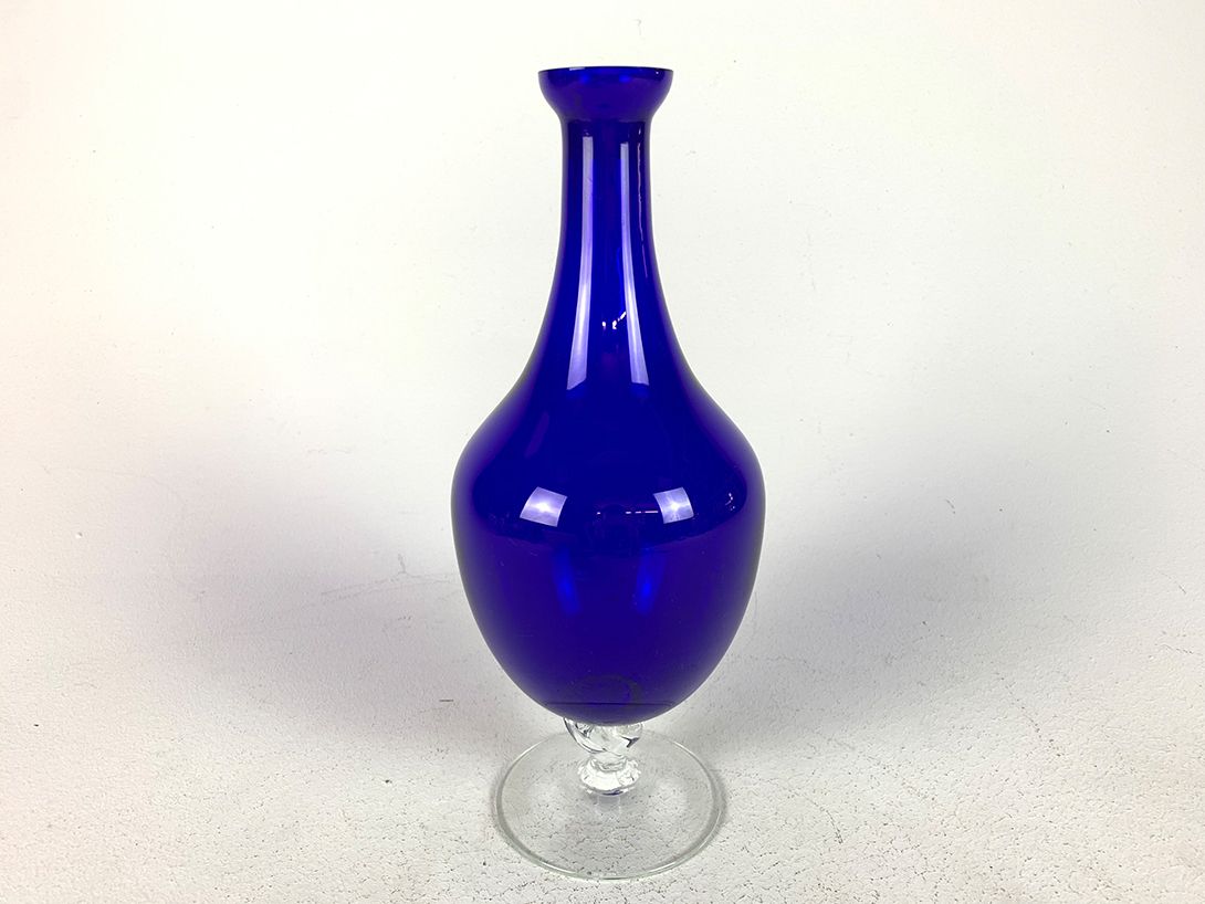 Foto Blue Glass Vase Murano h32