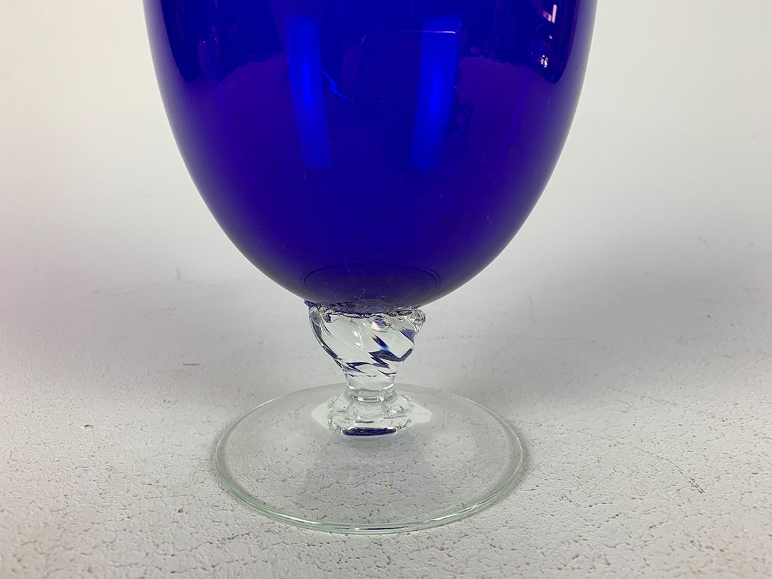 Foto Blue Glass Vase Murano h32