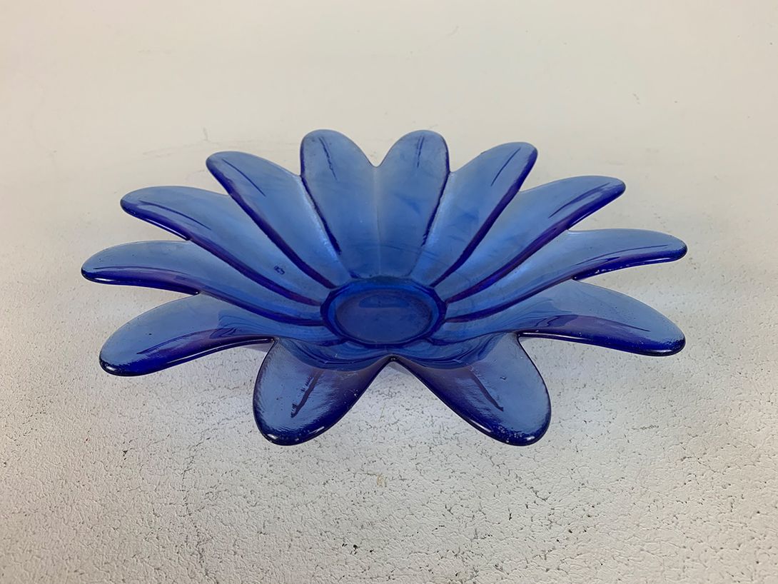 Foto Blue Flower Glass Bowl ø28cm