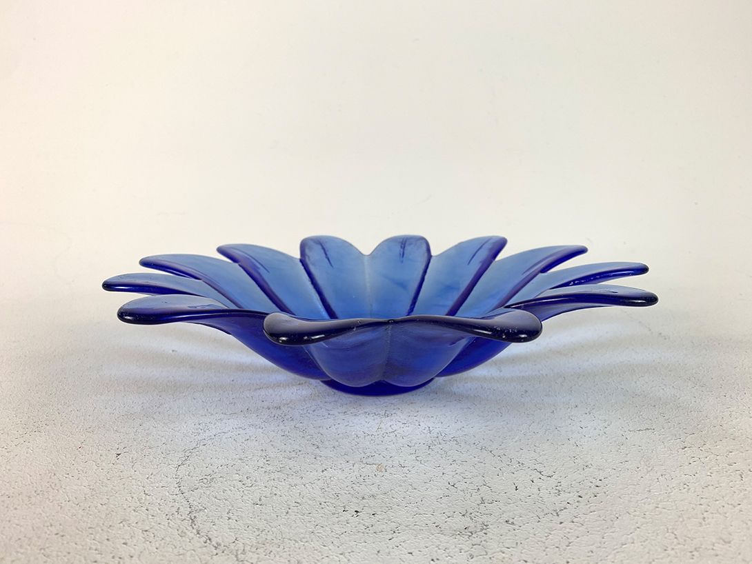 Foto Blue Flower Glass Bowl ø28cm